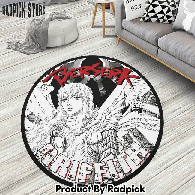 Griffith round rug custom berserk anime rug floor mats  rp5953961